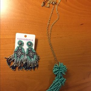 Sassanova Earrings and Matching Necklace
